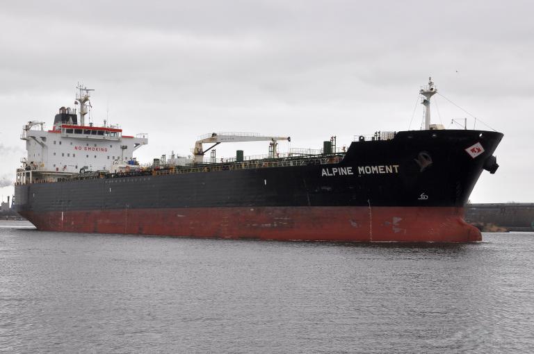 alpine moment (Chemical/Oil Products Tanker) - IMO 9391438, MMSI 477185800, Call Sign VREV7 under the flag of Hong Kong