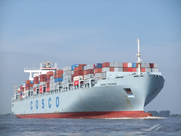 cosco taicang (Container Ship) - IMO 9355575, MMSI 477189300, Call Sign VREV9 under the flag of Hong Kong