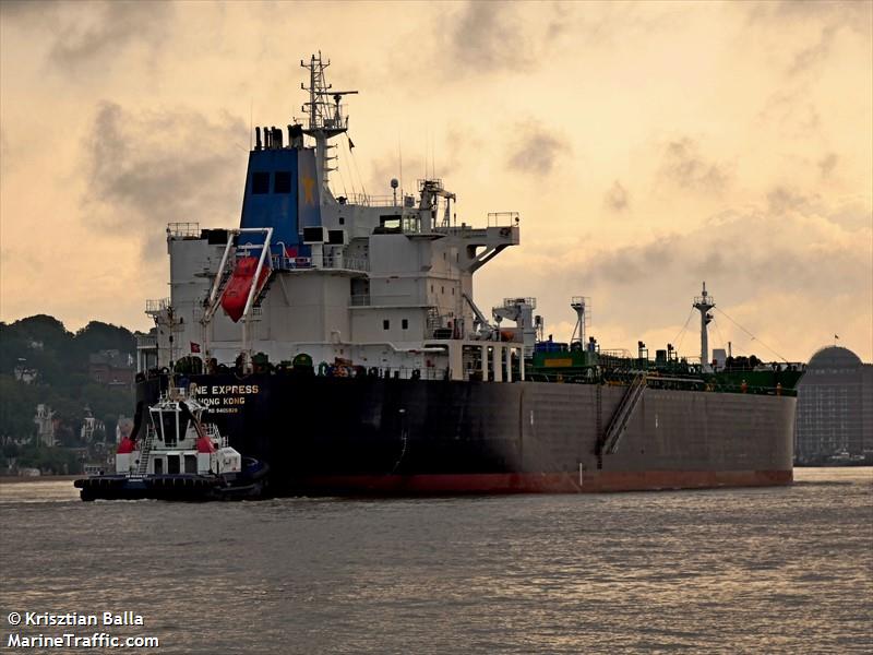 pine express (Chemical/Oil Products Tanker) - IMO 9405928, MMSI 477850100, Call Sign VRQJ3 under the flag of Hong Kong