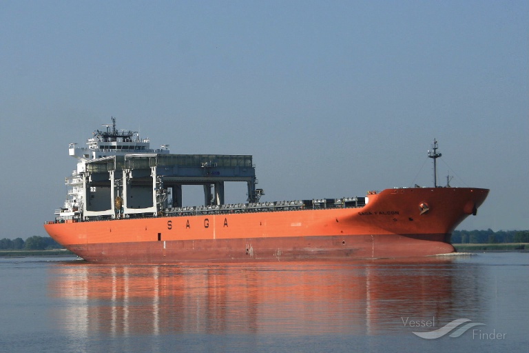 saga falcon (General Cargo Ship) - IMO 9613848, MMSI 477914600, Call Sign VRKX7 under the flag of Hong Kong