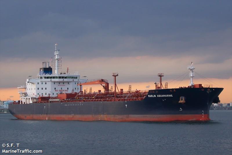 marlin aquamarine (Chemical/Oil Products Tanker) - IMO 9721906, MMSI 538005807, Call Sign V7HE4 under the flag of Marshall Islands