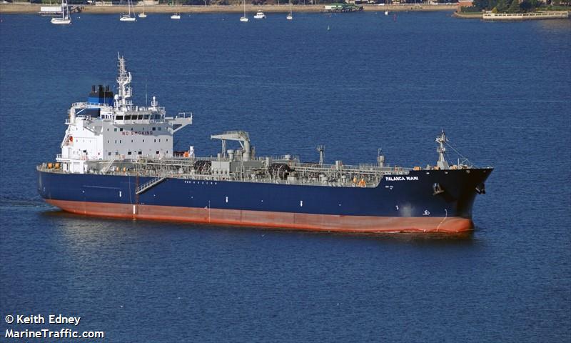 palanca miami (Tanker) - IMO 9757254, MMSI 538007136, Call Sign V7WZ8 under the flag of Marshall Islands