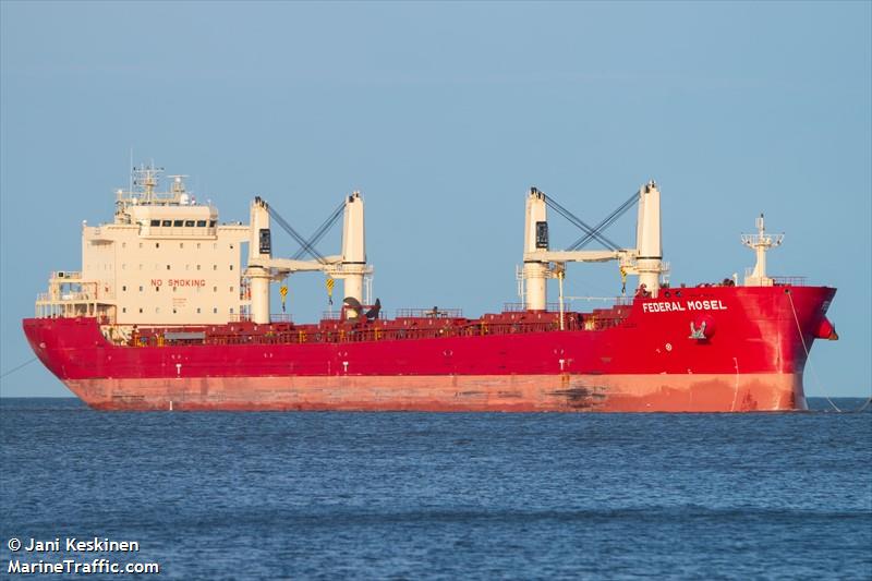 federal mosel (Bulk Carrier) - IMO 9766188, MMSI 538008903, Call Sign V7ET7 under the flag of Marshall Islands