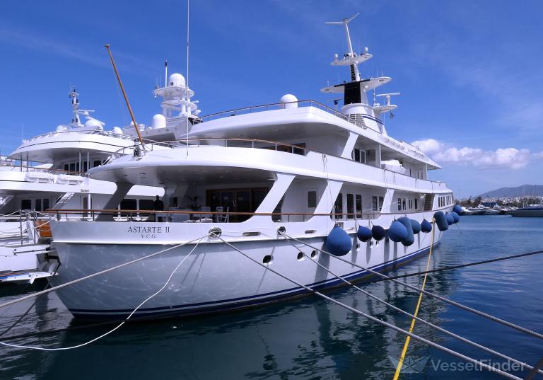 astarte ii (Yacht) - IMO , MMSI 636009659, Call Sign ELOU4 under the flag of Liberia