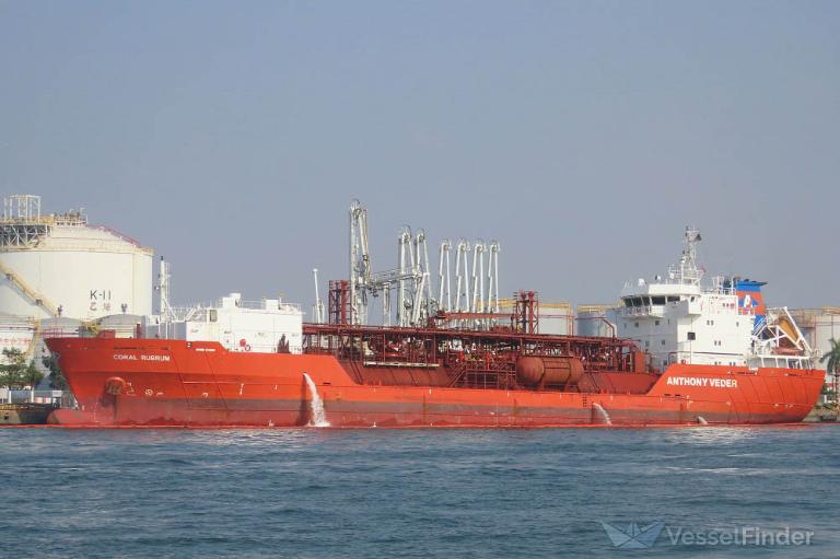 coral rubrum (LPG Tanker) - IMO 9185346, MMSI 636016718, Call Sign D5HL2 under the flag of Liberia