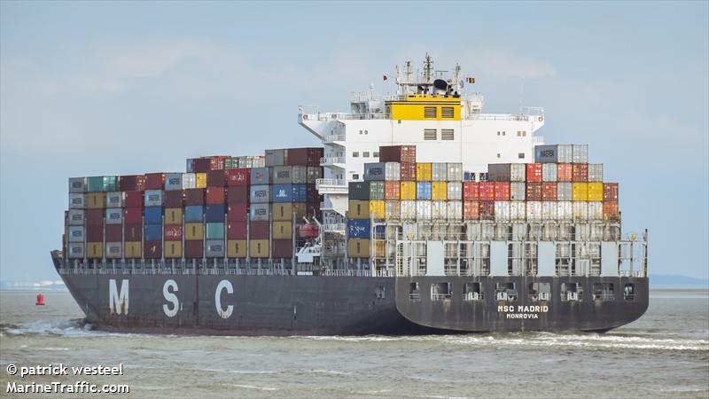 msc madrid (Container Ship) - IMO 9480198, MMSI 636092270, Call Sign A8ZV2 under the flag of Liberia
