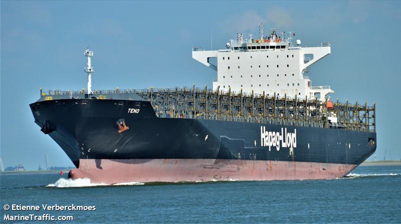 teno (Container Ship) - IMO 9447859, MMSI 636092781, Call Sign A8VP7 under the flag of Liberia
