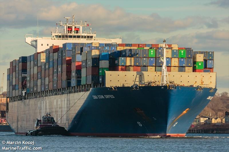 cma cgm orfeo (Container Ship) - IMO 9364992, MMSI 218845000, Call Sign DFPG2 under the flag of Germany