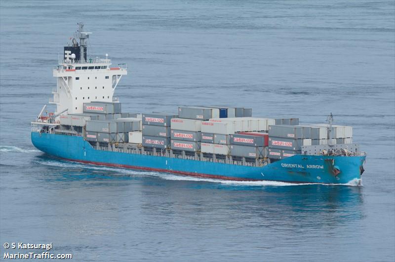 oriental arrow (Container Ship) - IMO 9799927, MMSI 232010196, Call Sign MBOK6 under the flag of United Kingdom (UK)