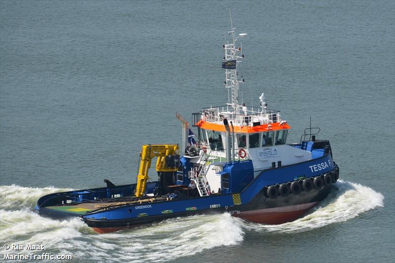 tessa f (Tug) - IMO 9705718, MMSI 235106475, Call Sign 2HTI2 under the flag of United Kingdom (UK)