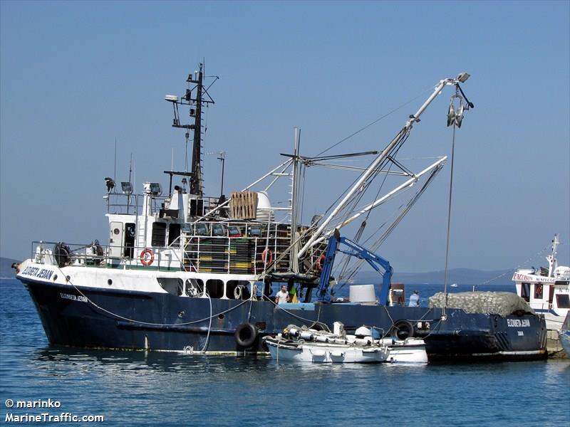 elizabeta jedan (Fishing vessel) - IMO , MMSI 238366840, Call Sign 9AA4194 under the flag of Croatia