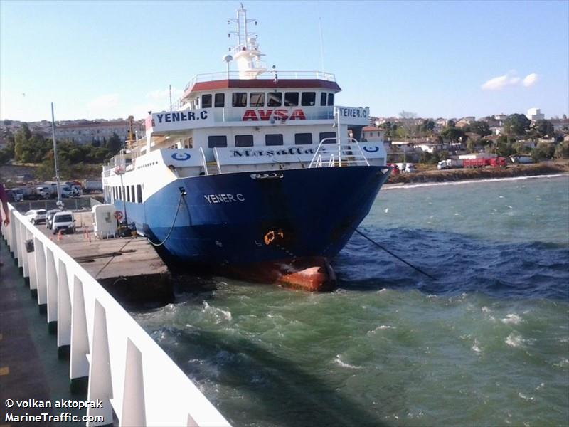 yener c (Passenger/Ro-Ro Cargo Ship) - IMO 9545522, MMSI 271046870, Call Sign TCA5530 under the flag of Turkey