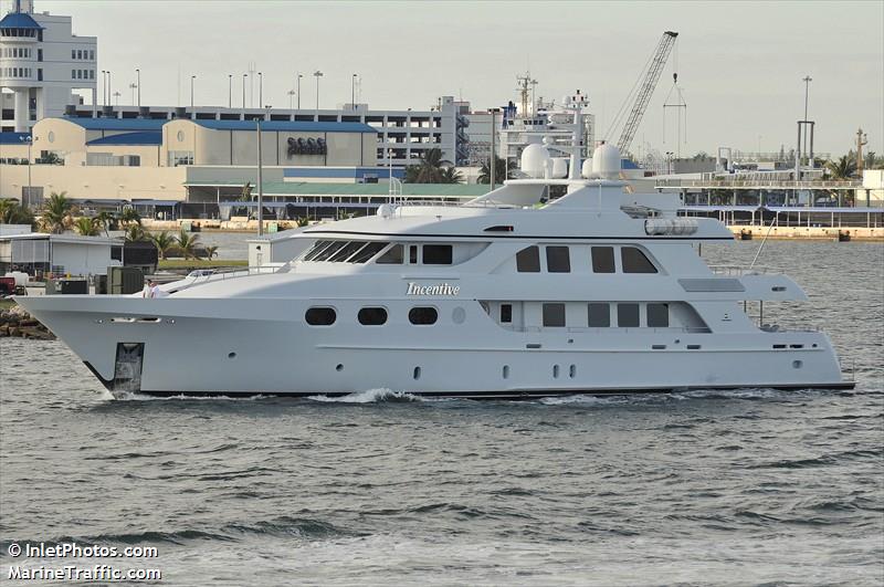 incentive (Pleasure craft) - IMO 1008061, MMSI 319795000, Call Sign ZCOF2 under the flag of Cayman Islands