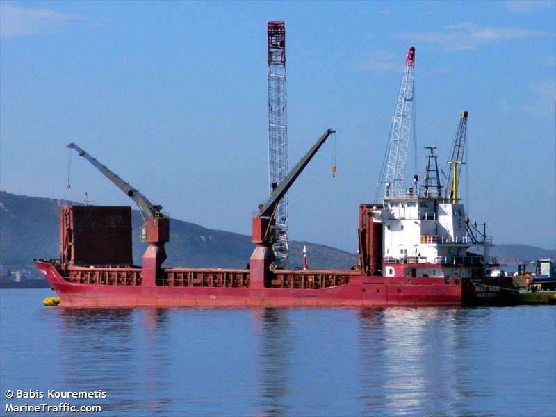 gulf rain (General Cargo Ship) - IMO 9056052, MMSI 341643000, Call Sign V4WT3 under the flag of St Kitts & Nevis