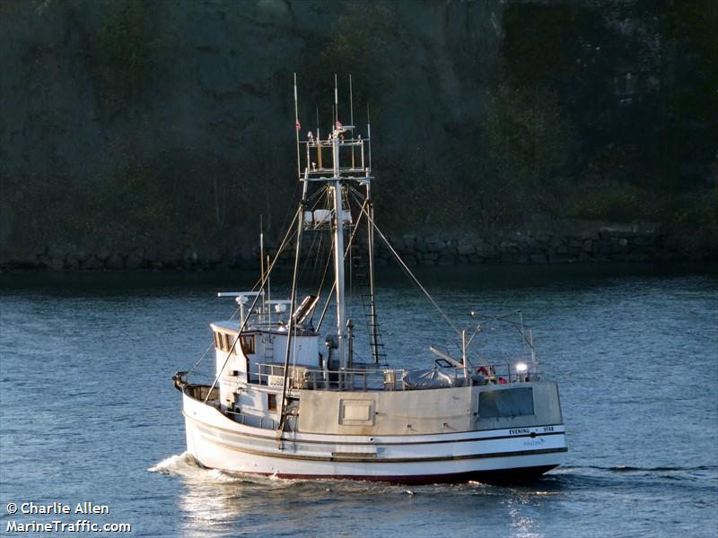 evening star (Fishing vessel) - IMO , MMSI 367092390, Call Sign WTP6868 under the flag of United States (USA)