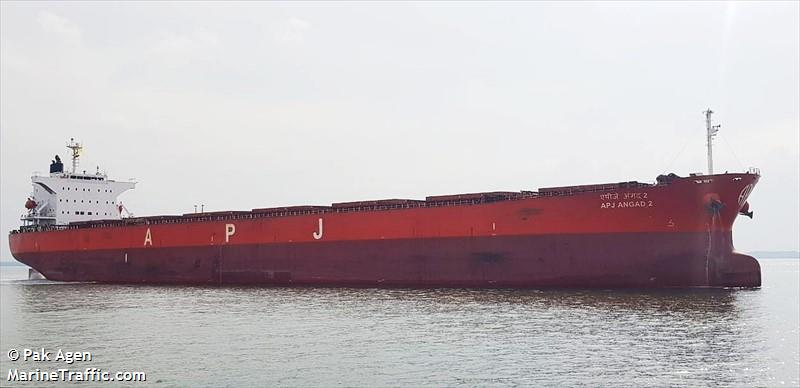 apj angad 2 (Bulk Carrier) - IMO 9272967, MMSI 419001327, Call Sign AWXA under the flag of India