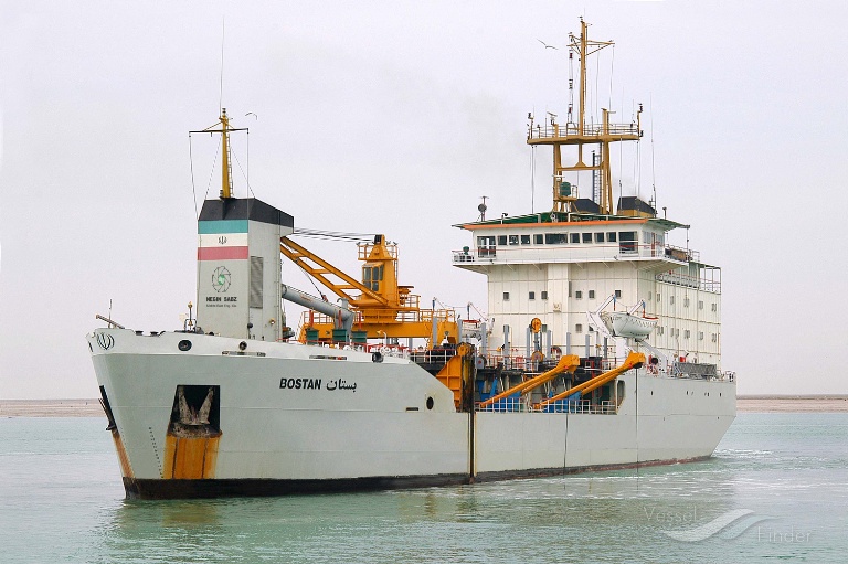 bostan (Hopper Dredger) - IMO 7808607, MMSI 422247000, Call Sign EQHL under the flag of Iran