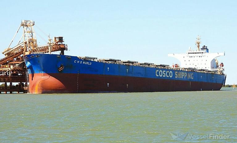 c h s world (Bulk Carrier) - IMO 9369851, MMSI 477087800, Call Sign VRBN6 under the flag of Hong Kong