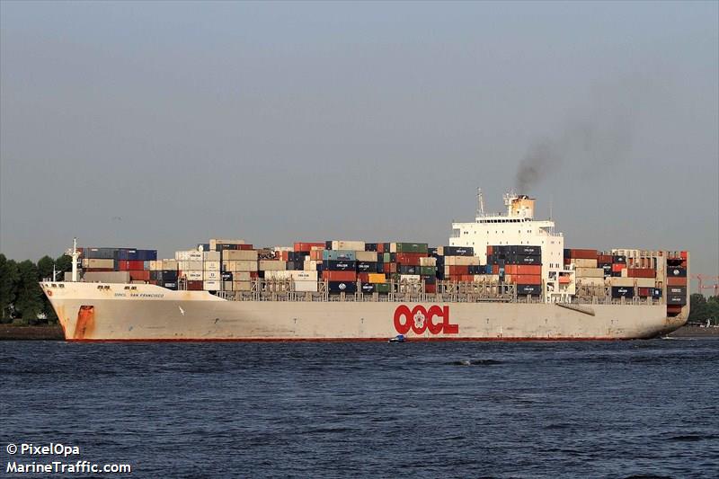 oocl san francisco (Container Ship) - IMO 9199268, MMSI 477806000, Call Sign VRWN4 under the flag of Hong Kong