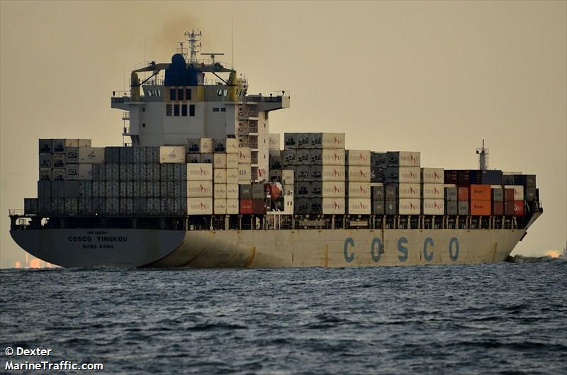 cosco yingkou (Container Ship) - IMO 9403011, MMSI 477883100, Call Sign VRCY6 under the flag of Hong Kong