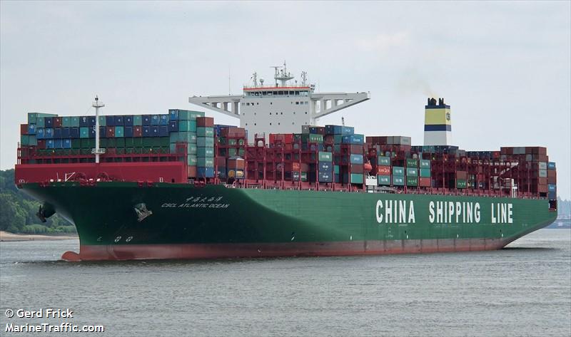 cscl atlantic ocean (Container Ship) - IMO 9695145, MMSI 477967800, Call Sign VROE2 under the flag of Hong Kong