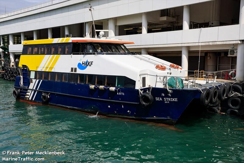 sea strike (Passenger ship) - IMO , MMSI 477995080, Call Sign VRS4275 under the flag of Hong Kong