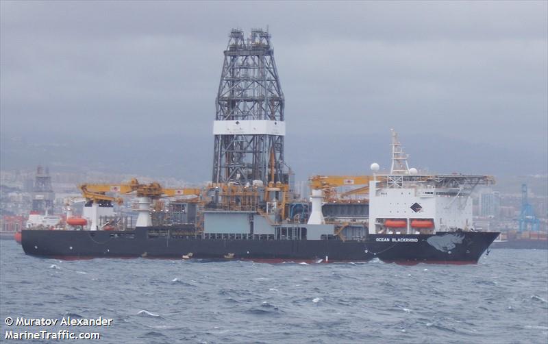 ocean blackrhino (Drilling Ship) - IMO 9629641, MMSI 538005360, Call Sign V7DA9 under the flag of Marshall Islands