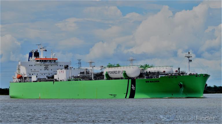 bw balder (LPG Tanker) - IMO 9732527, MMSI 538006835, Call Sign V7CB3 under the flag of Marshall Islands