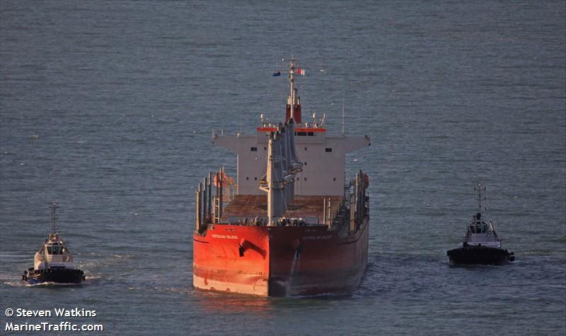 australian bulker (General Cargo Ship) - IMO 9755921, MMSI 563038600, Call Sign 9V3410 under the flag of Singapore