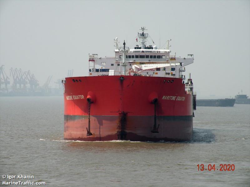 maritime equator (Chemical/Oil Products Tanker) - IMO 9732034, MMSI 566737000, Call Sign 9V2822 under the flag of Singapore