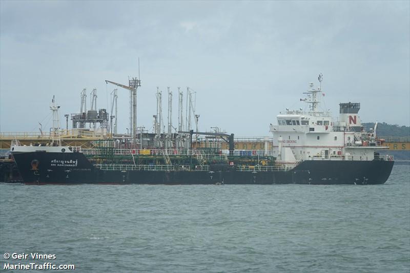 sri kanchanadit (Oil Products Tanker) - IMO 9728978, MMSI 567559000, Call Sign HSB6446 under the flag of Thailand