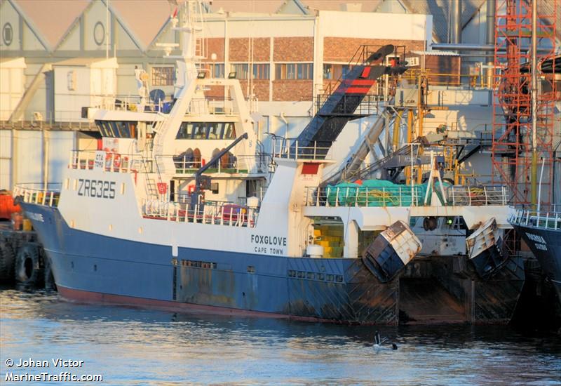 mfv foxglove (Fishing Vessel) - IMO 9293492, MMSI 601482000, Call Sign ZR6325 under the flag of South Africa