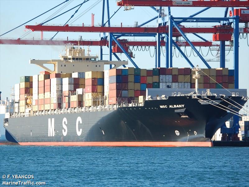 msc albany (Container Ship) - IMO 9619438, MMSI 636015665, Call Sign D5CC8 under the flag of Liberia