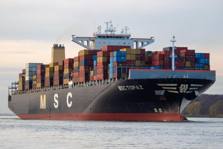 msc topaz (Container Ship) - IMO 9502908, MMSI 636017916, Call Sign D5NI2 under the flag of Liberia