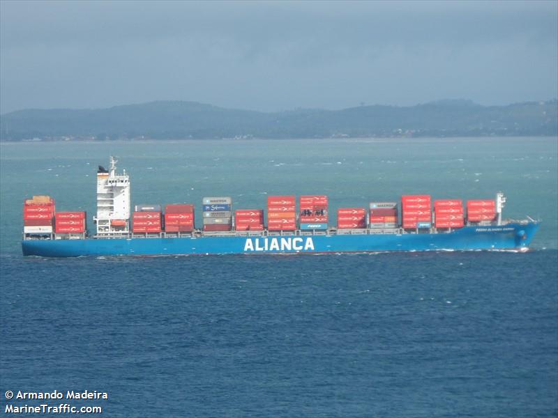 pedro alvares cabral (Container Ship) - IMO 9603219, MMSI 710000646, Call Sign PPVG under the flag of Brazil