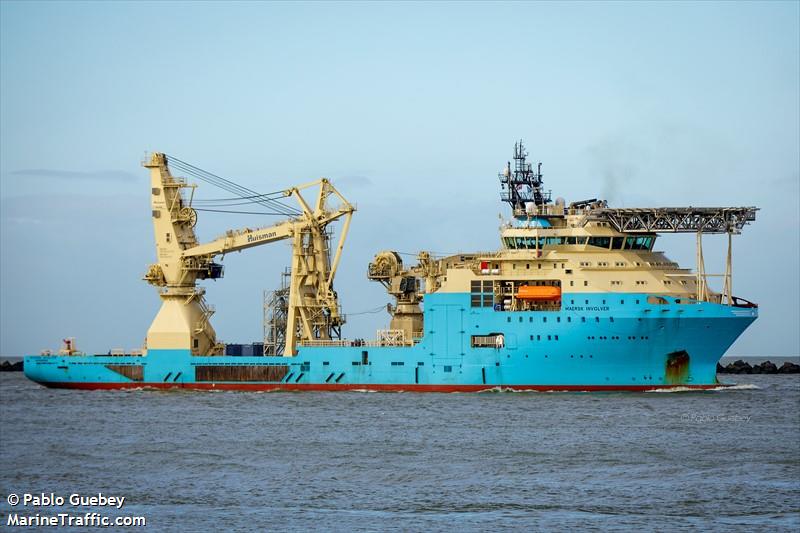 maersk involver (Offshore Support Vessel) - IMO 9753923, MMSI 219721000, Call Sign OYIF2 under the flag of Denmark