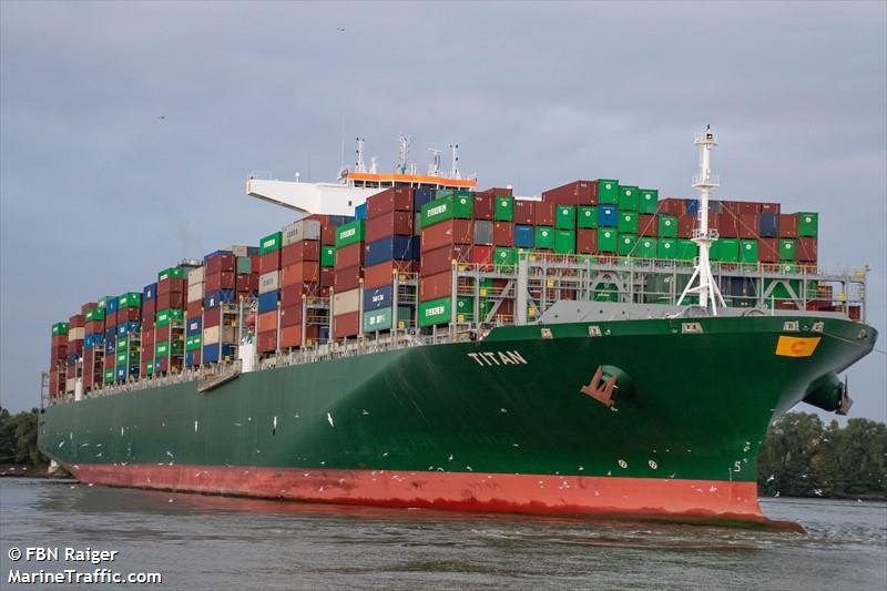 titan (Container Ship) - IMO 9728928, MMSI 249558000, Call Sign 9HA4287 under the flag of Malta