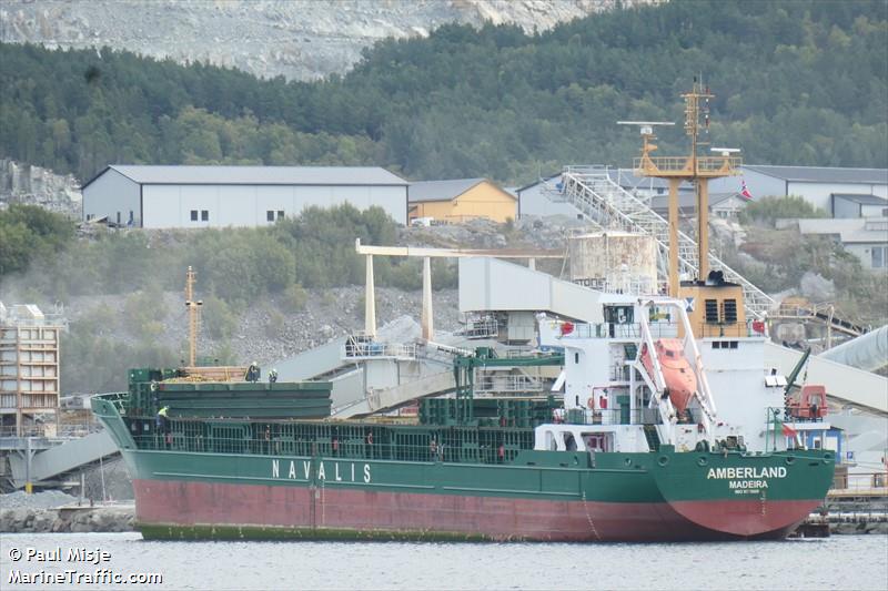 amberland (General Cargo Ship) - IMO 9518969, MMSI 255806372, Call Sign CQEF9 under the flag of Madeira