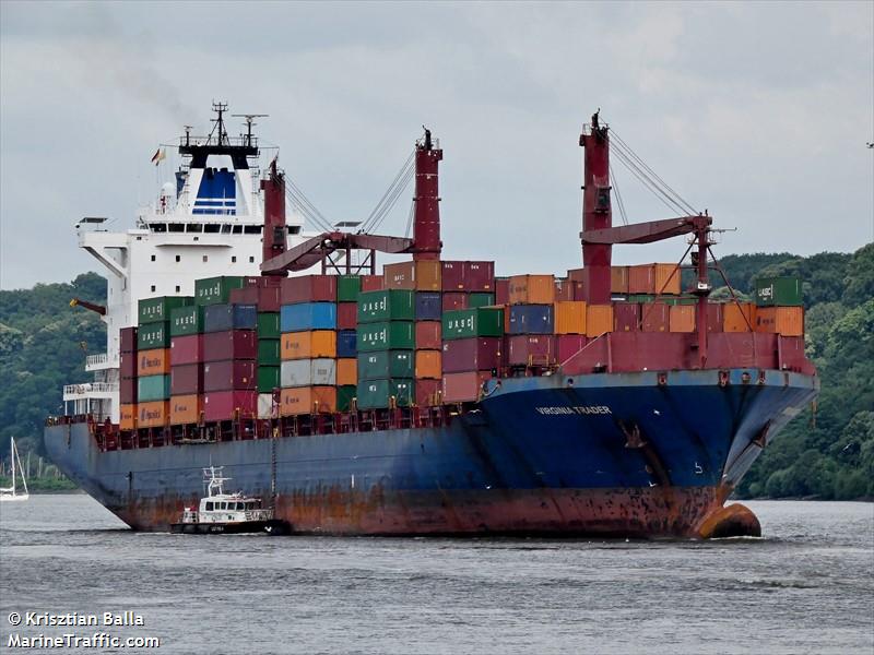 virginia trader (Container Ship) - IMO 9344552, MMSI 256116000, Call Sign 9HA3823 under the flag of Malta