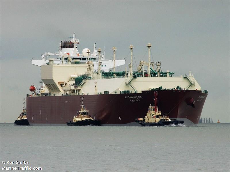 al kharsaah (LNG Tanker) - IMO 9360881, MMSI 309333000, Call Sign C6VG3 under the flag of Bahamas