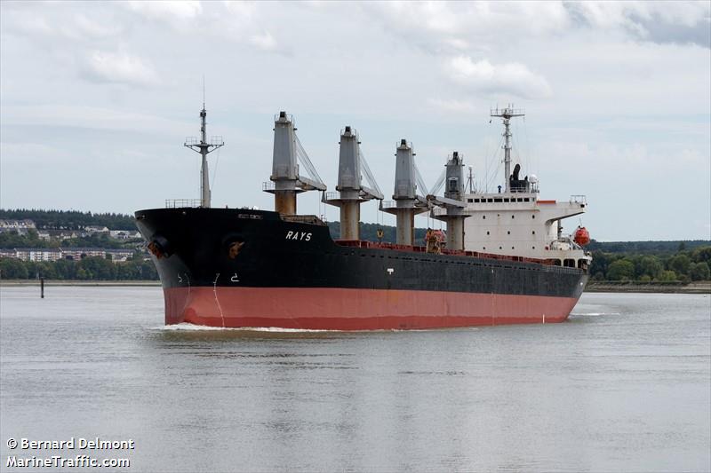 rays (Bulk Carrier) - IMO 9142954, MMSI 351782000, Call Sign 3FXT7 under the flag of Panama
