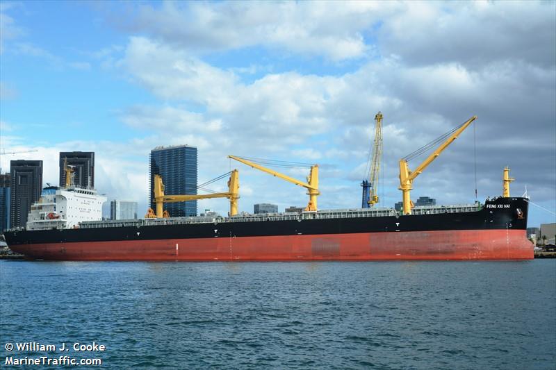 feng xiu hai (Bulk Carrier) - IMO 9747508, MMSI 477027300, Call Sign VRPK4 under the flag of Hong Kong