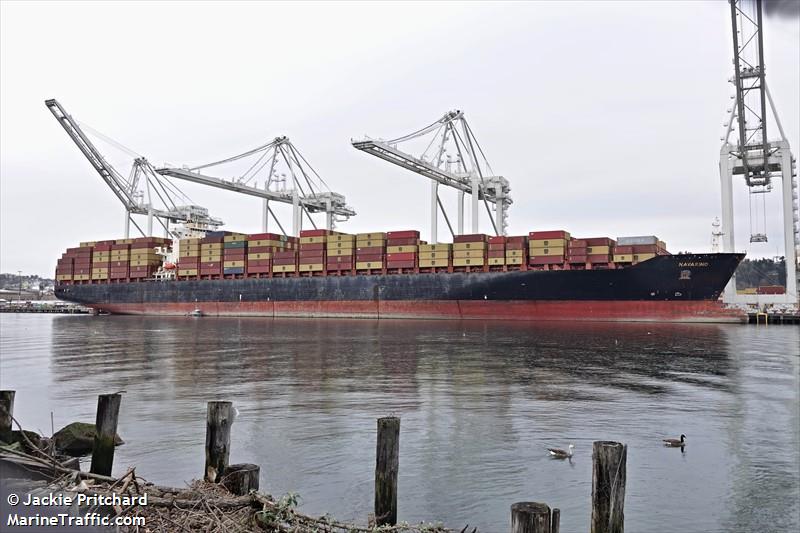 navarino (Container Ship) - IMO 9400289, MMSI 477252600, Call Sign VRQD6 under the flag of Hong Kong