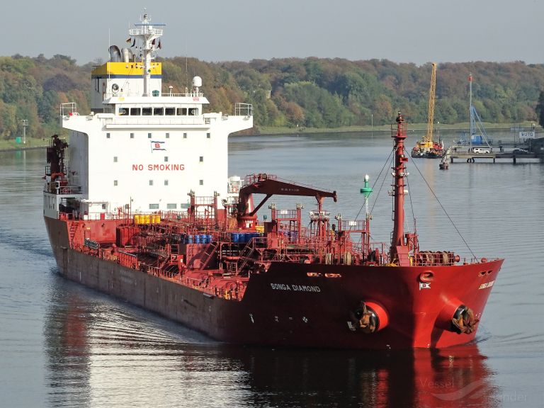 songa diamond (Chemical/Oil Products Tanker) - IMO 9460459, MMSI 538003277, Call Sign V7PS4 under the flag of Marshall Islands