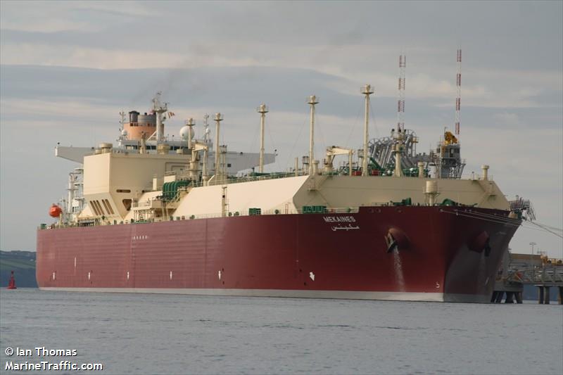 mekaines (LNG Tanker) - IMO 9397303, MMSI 538003365, Call Sign V7QH5 under the flag of Marshall Islands