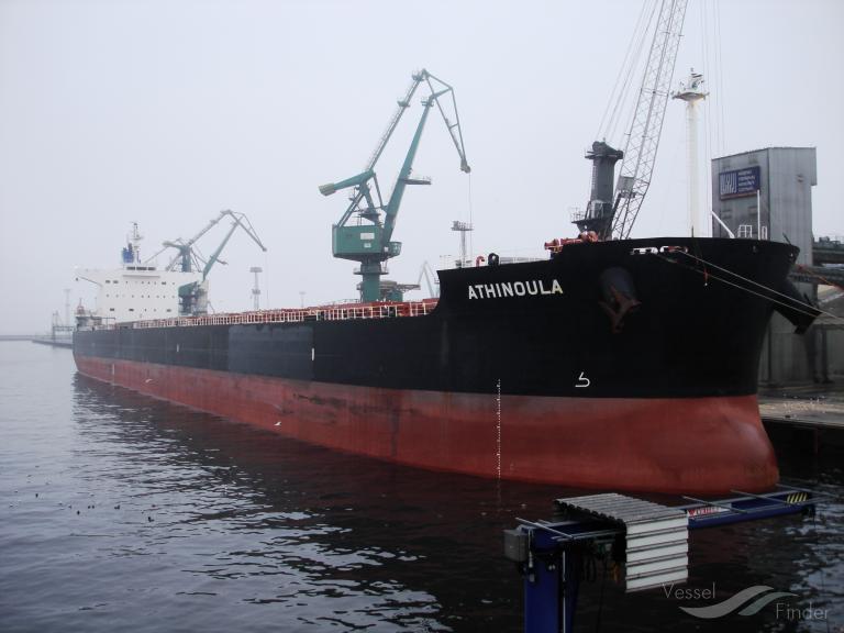 athinoula (Bulk Carrier) - IMO 9583213, MMSI 538004903, Call Sign V7ZS5 under the flag of Marshall Islands