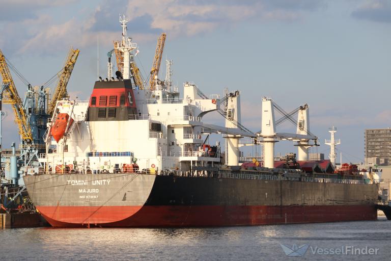 tomini unity (Bulk Carrier) - IMO 9718167, MMSI 538006521, Call Sign V7NZ6 under the flag of Marshall Islands