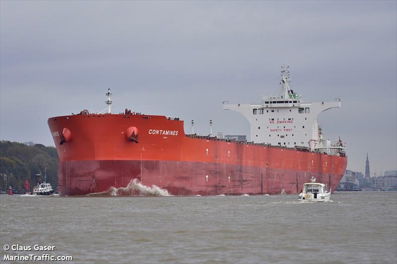 contamines (Bulk Carrier) - IMO 9743277, MMSI 538006887, Call Sign V7SR8 under the flag of Marshall Islands