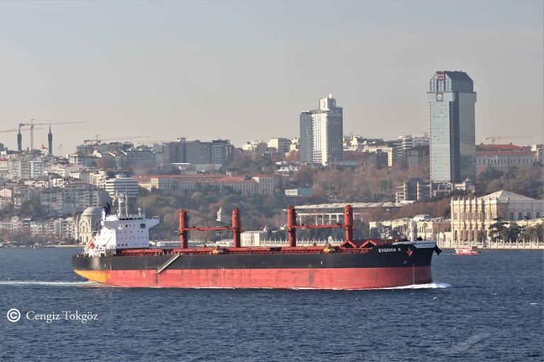 evgenia k (Bulk Carrier) - IMO 9852779, MMSI 538008519, Call Sign V7A2460 under the flag of Marshall Islands