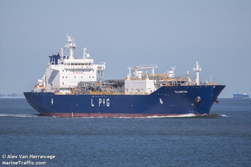 ellington (LPG Tanker) - IMO 9744922, MMSI 563000100, Call Sign 9V2908 under the flag of Singapore